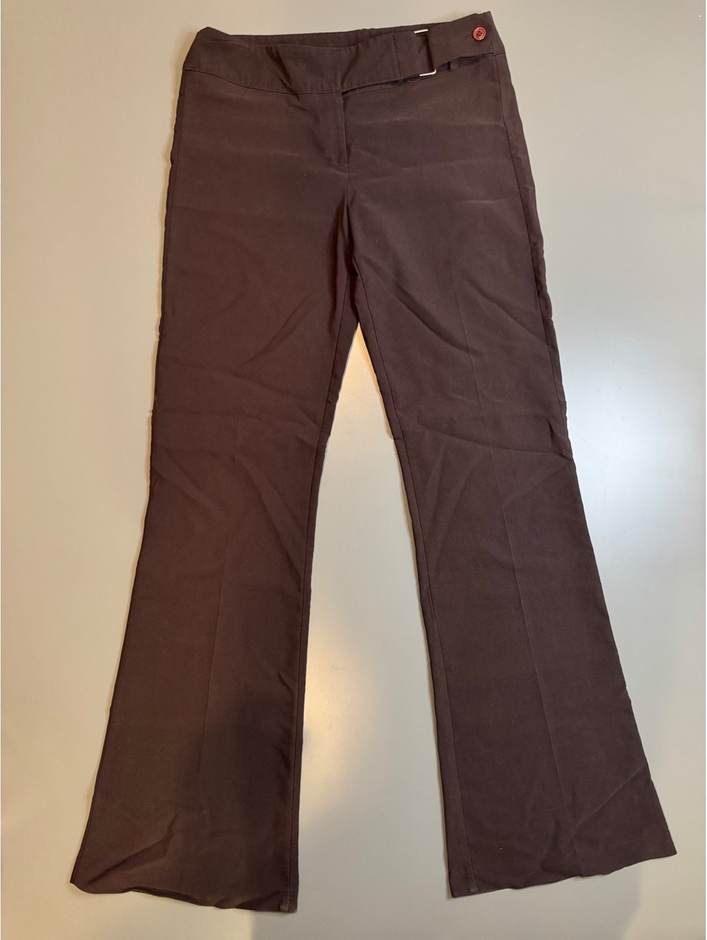 Dizaro Women's Black Dress Pants with Side Buckle Detail, Size 5